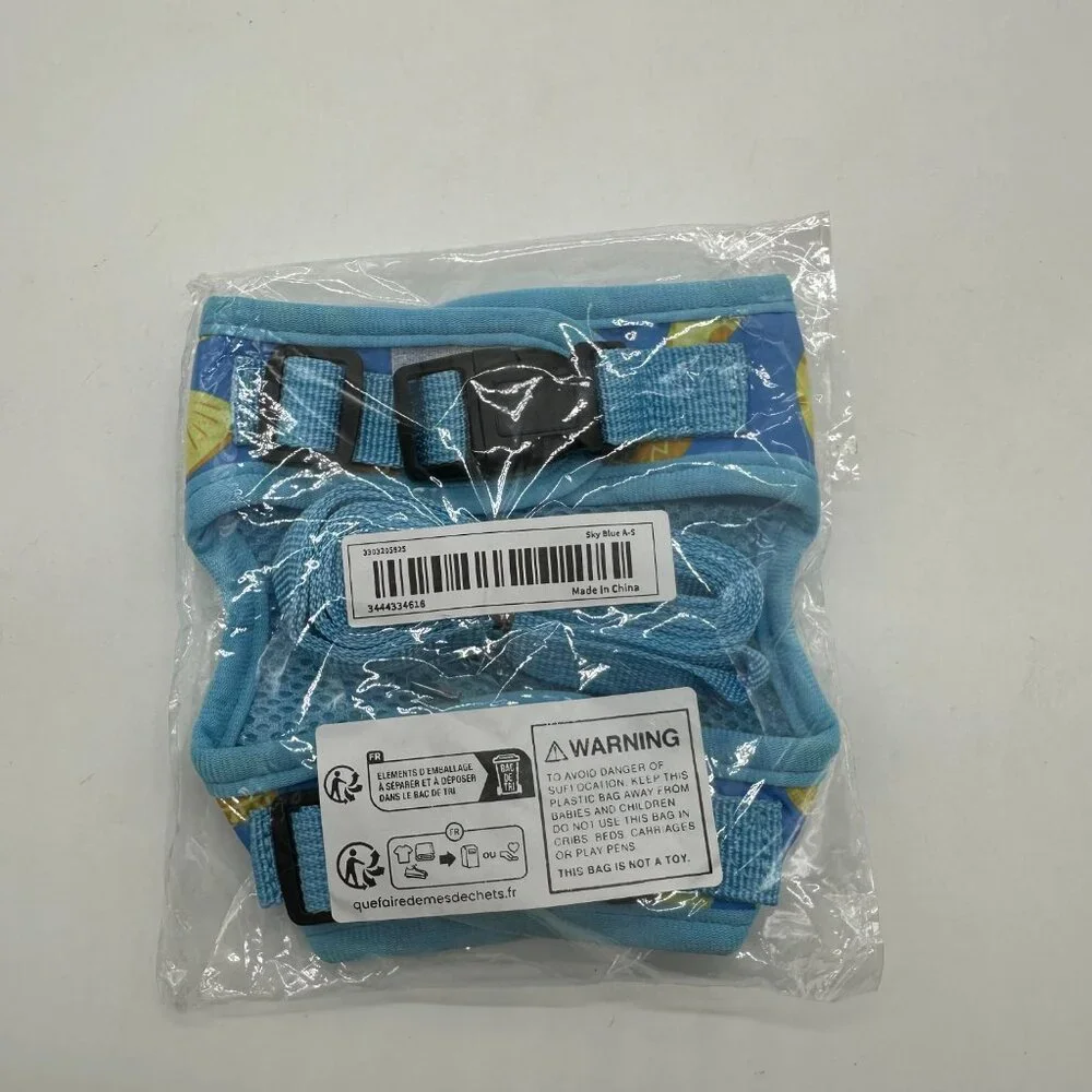 New Cat Harness and Leash Pineapple Pets Pet Small Dog Blue Size Small